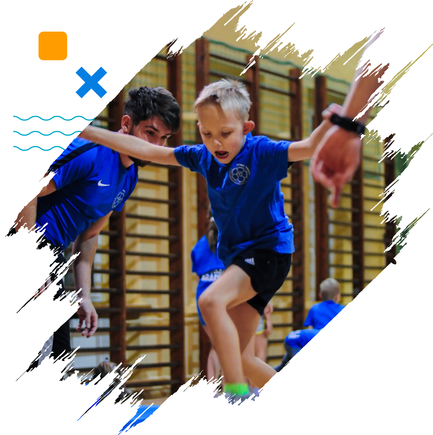 Ilustracja na stronę opisująca trenera Movement Paradise – sport i aktywność dla dzieci, trener i dziecko w Katowicach